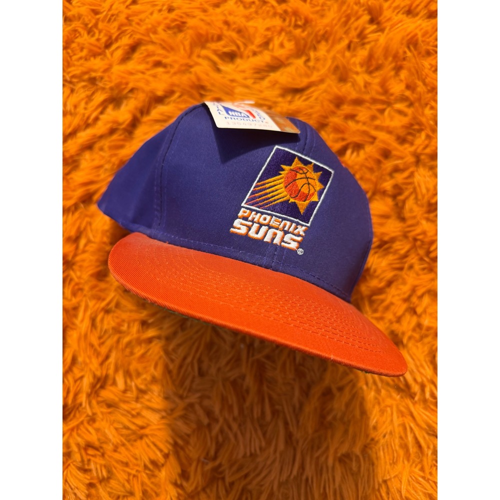 Vintage Phoenix Suns NBA Snapback Hat Purple Orange Deadstock NWT Retro 90s Cap